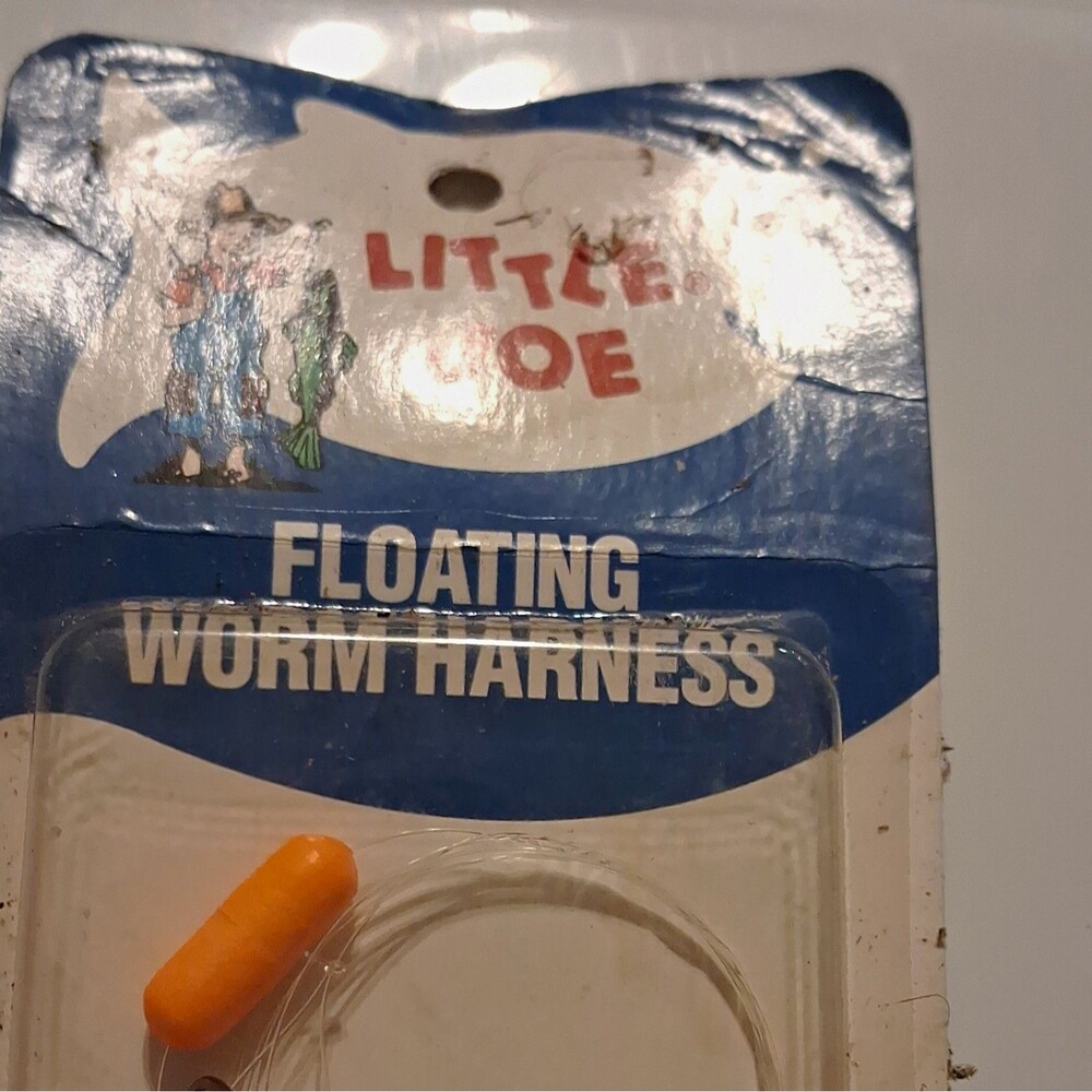 Little Joe Floating Worm Harness LR722 Gold Blade, Orange - 1 Pack
